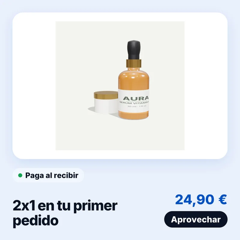 Anuncio de ejemplo hecho con DropCEO: oferta destacada